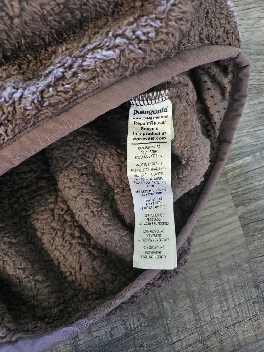 Patagonia Women's Los Gatos Mauve Brown Hooded Half Zip Pullover - Picture 9 of 12